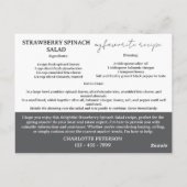 Real Estate Intro met recept Briefkaart (Achterkant)