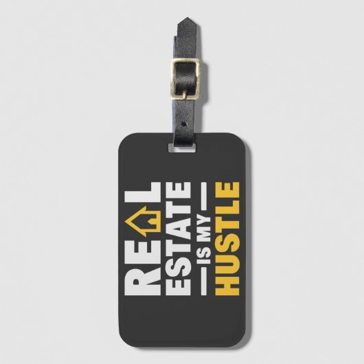 Real Estate is mijn Hustle Realtor Bagagelabel (Voorkant (verticaal))