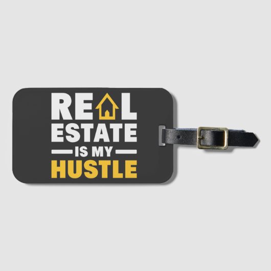 Real Estate is mijn Hustle Realtor Bagagelabel (Voorkant (horizontaal))