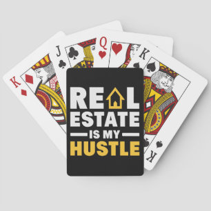 Real Estate is mijn Hustle Realtor Desk Organizer Pokerkaarten