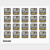 Real Estate is mijn Hustle Realtor Quote Vierkante Sticker (Vel)