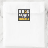Real Estate is mijn Hustle Realtor Quote Vierkante Sticker (Tas)
