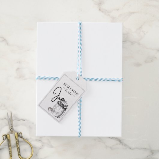 Real Estate is Mijn Jam Cadeaulabel (Met Touw)