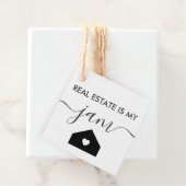 Real Estate is Mijn Jam Gift Label, Realtor Label, Bedankjes Labels (In situ)
