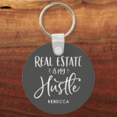 Real Estate is mijn persoonlijke gepersonaliseerde Sleutelhanger (Voorkant)