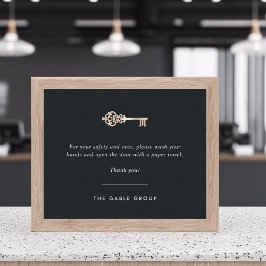 Real Estate Kantoor of Retail Bathroom Handwash Poster