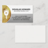 Real Estate Key Logo | Huisvestingsdiensten Visitekaartje (Voorkant / Achterkant)