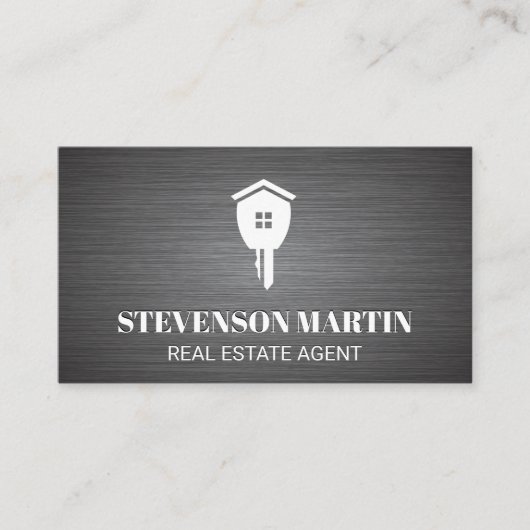 Real Estate Key Logo Visitekaartje (Voorkant)
