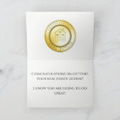 Real Estate License Gefeliciteerd met zegel Kaart (Binnen)