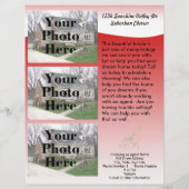 Real Estate Listing Flyer met twee zijden, Red Wav (Achterkant)