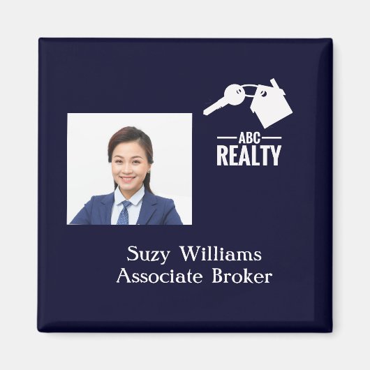 Real Estate Logo and Photo Magnet (Voorkant)