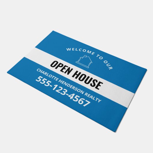 Real Estate Logo Open House Deurmat (Schuin)