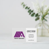 Real Estate Logo Purple Visitekaartje (Staand voorkant)