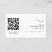 Real Estate Logo QR Code Listing Agent Realtor Visitekaartje (Achterkant)