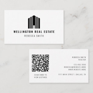 Real Estate Logo QR Code Listing Agent Realtor Visitekaartje