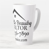 Real Estate Marketing Custom Realtor Latte Mok (Rechterhoek)