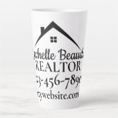 Real Estate Marketing Custom Realtor Latte Mok (Voorkant)