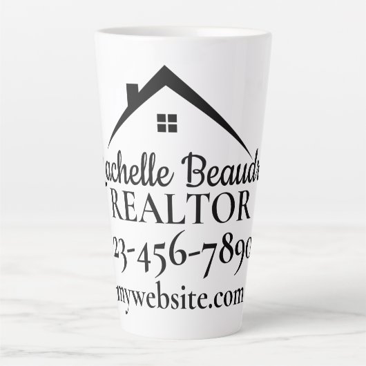 Real Estate Marketing Custom Realtor Latte Mok (Voorkant)