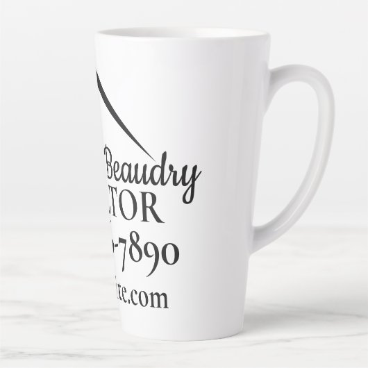 Real Estate Marketing Custom Realtor Latte Mok (Rechts)