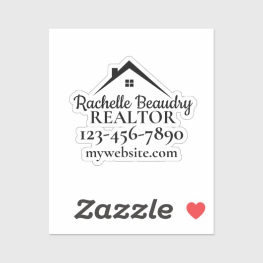 Real Estate Marketing Custom Realtor Sticker (Vel)