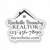 Real Estate Marketing Custom Realtor Sticker (Voorkant)