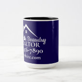 Real Estate Marketing Custom Realtor Tweekleurige Koffiemok (Center)