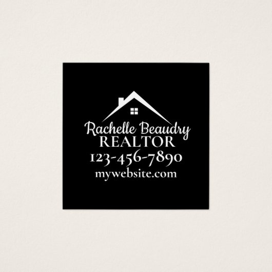 Real Estate Marketing Custom Realtor Vierkante Visitekaartjes (Voorkant)
