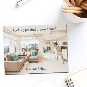 Real Estate Marketing Dream Home Chic Modern Briefkaart