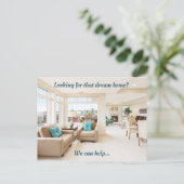 Real Estate Marketing Dream Home Chic Modern Briefkaart (Staand voorkant)