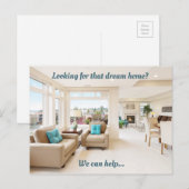 Real Estate Marketing Dream Home Chic Modern Briefkaart (Voorkant / Achterkant)