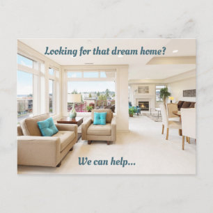 Real Estate Marketing Dream Home Chic Modern Briefkaart