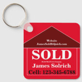 Real Estate MARKETING GIFT Name Script Modern Cool Sleutelhanger (Voorkant)