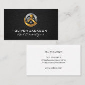 Real Estate Metal Logo Visitekaartje (Voorkant / Achterkant)