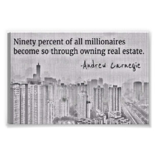 Real Estate Millionaire Investor print 90% regel Foto Afdruk