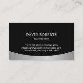 Real Estate Minimalist House Logo Modern Metallic Visitekaartje (Achterkant)