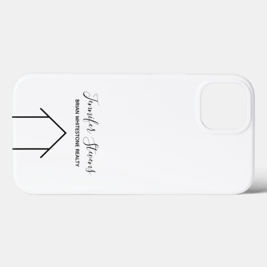 Real Estate Modern Black White Custom Realtor Case-Mate iPhone Case (Achterkant (horizontaal))