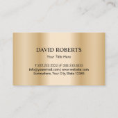 Real Estate Modern Gold Realtor Visitekaartje (Achterkant)