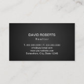 Real Estate Modern Home Logo Dark Minimalist Visitekaartje (Achterkant)