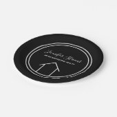 Real Estate Modern Open House Custom Black Papieren Bordje (Gekanteld)