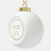Real Estate Modern persoonlijke kerstmis Keramische Bal Ornament (Rechts)