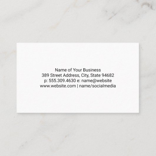 Real Estate Modern Style Logo Visitekaartje (Achterkant)