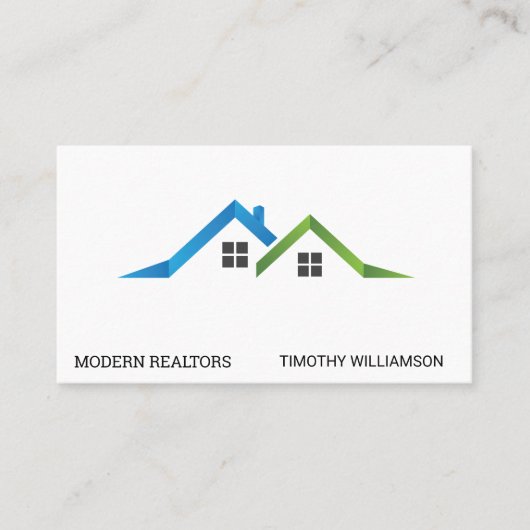 Real Estate Modern Style Logo Visitekaartje (Voorkant)