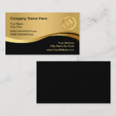 Real Estate Moderne House Logo Black & Gold Visitekaartje (Voorkant / Achterkant)