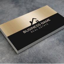 Real Estate Moderne House Logo Black & Gold