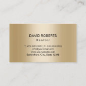 Real Estate Moderne House Logo Black & Gold Visitekaartje (Achterkant)