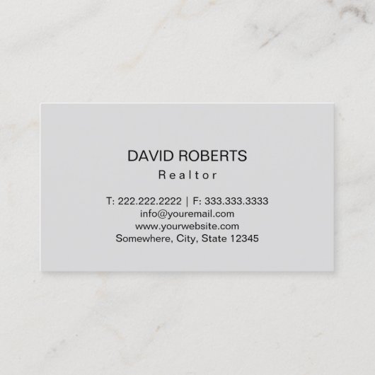 Real Estate Moderne House Logo Professional Visitekaartje (Achterkant)