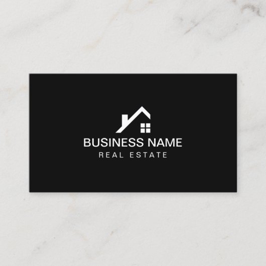 Real Estate Moderne House Logo Professional Visitekaartje (Voorkant)