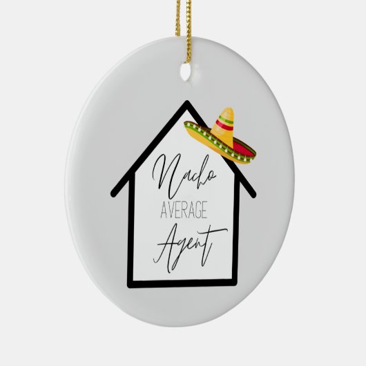 Real Estate Nacho Gemiddelde Agent Keramisch Ornament (Rechts)