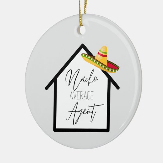 Real Estate Nacho Gemiddelde Agent Keramisch Ornament (Links)