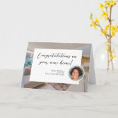 Real Estate New Home Photo Business Note Kaart (Gele Bloem)